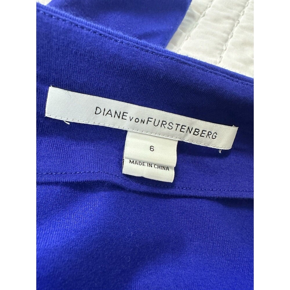 Diane von Furstenberg New Julian Two Mini Cobalt Blue Wrap Dress Size 6 Iconic - Picture 11 of 16
